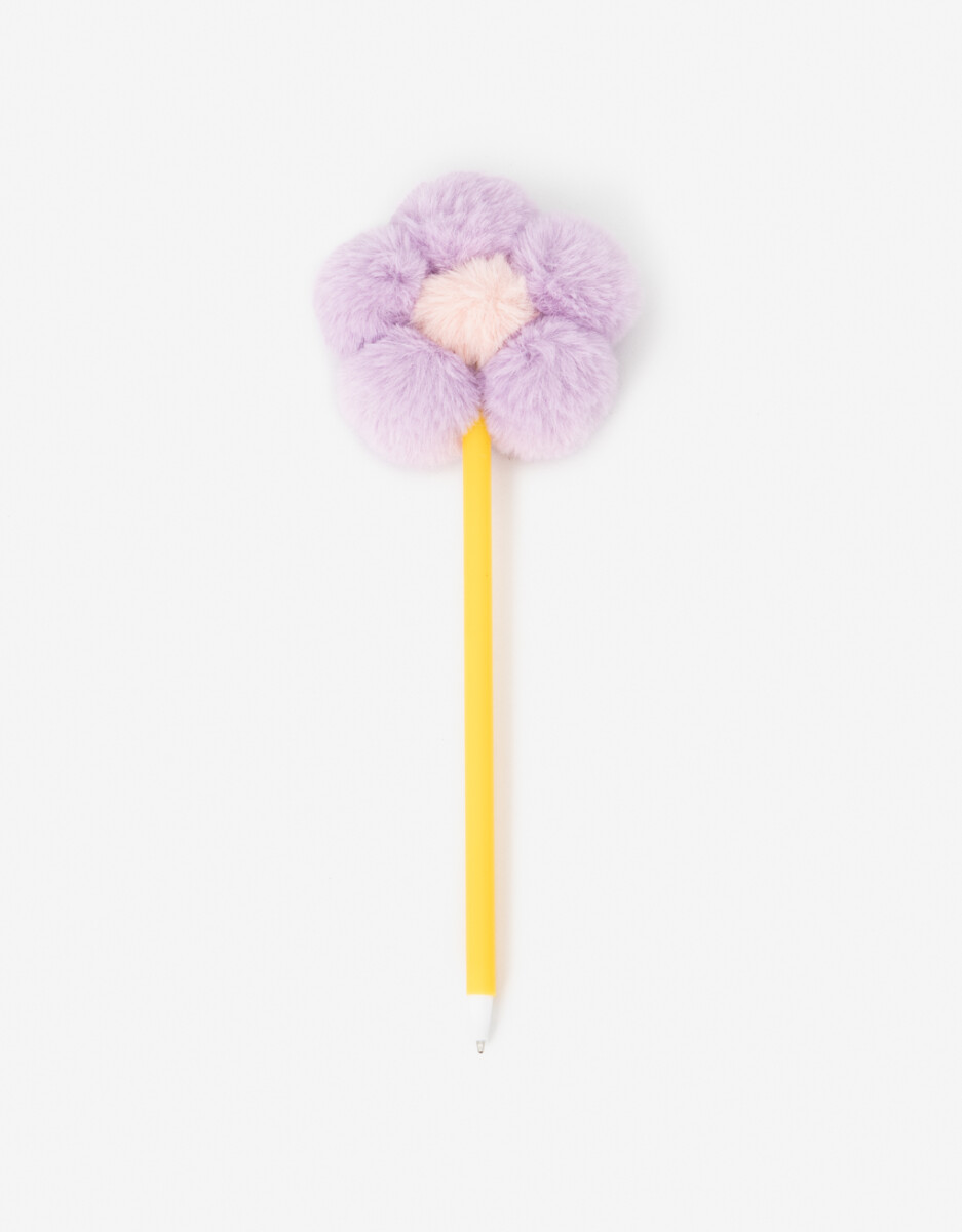 Lapicera Con Flor De Plush 