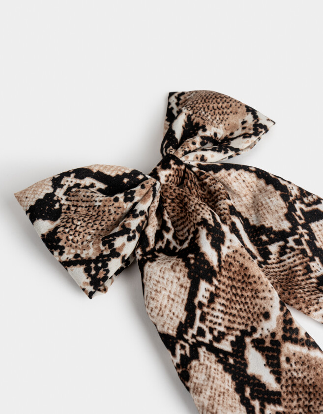 Hebillas Francesas Animal Print Hebilla Francesa Moño Snake - Marron Chocolate