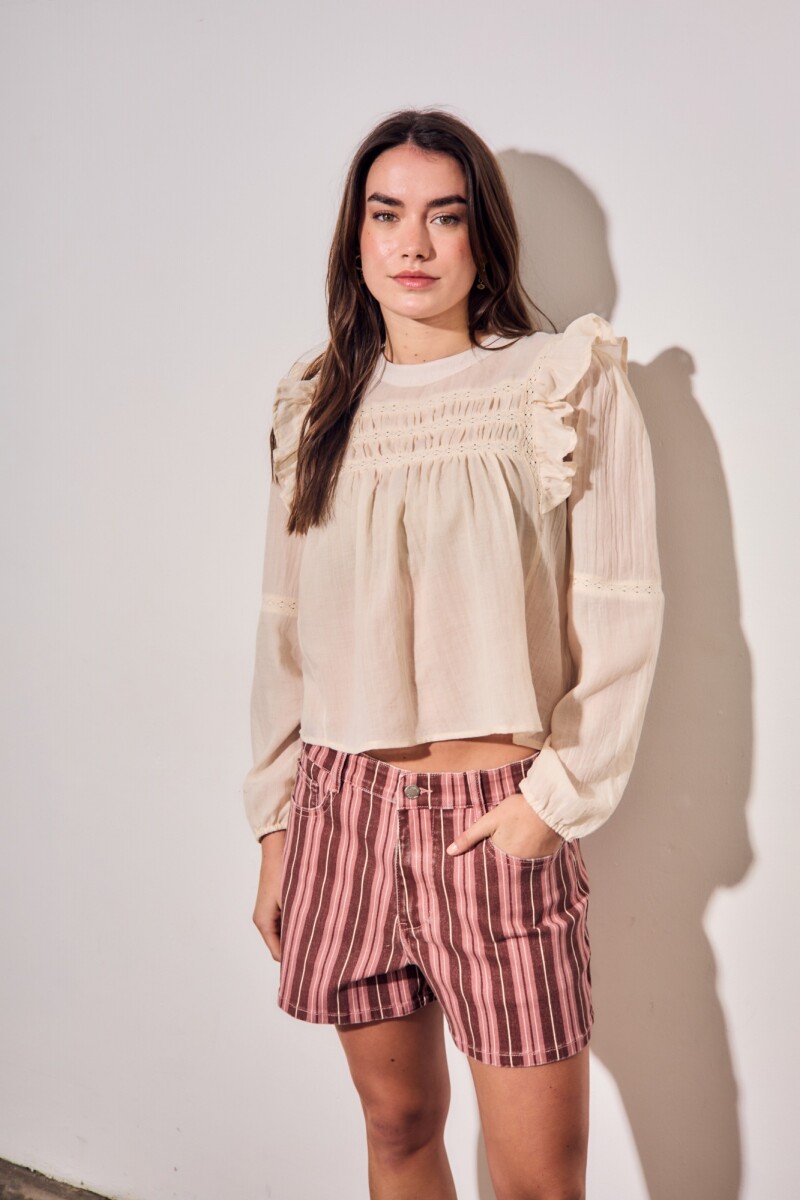 Blusa Con Volados Arena