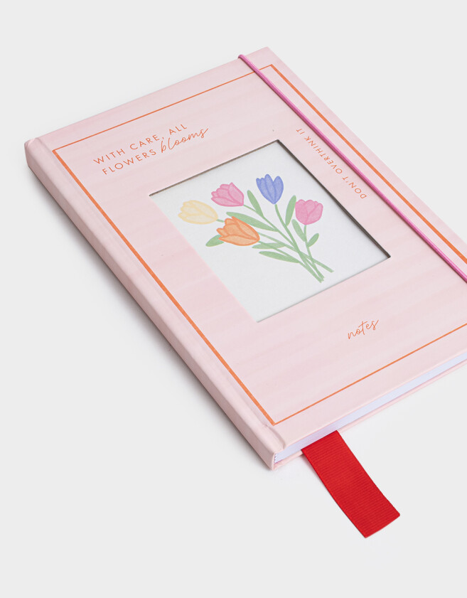 Anotadores Cuadernos y Memos Cuaderno A5 Calado - Rosa Claro