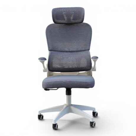 SILLA DE OFICINA ERGONÓMICA RECLINABLE CON APOYACABEZAS AZUL
