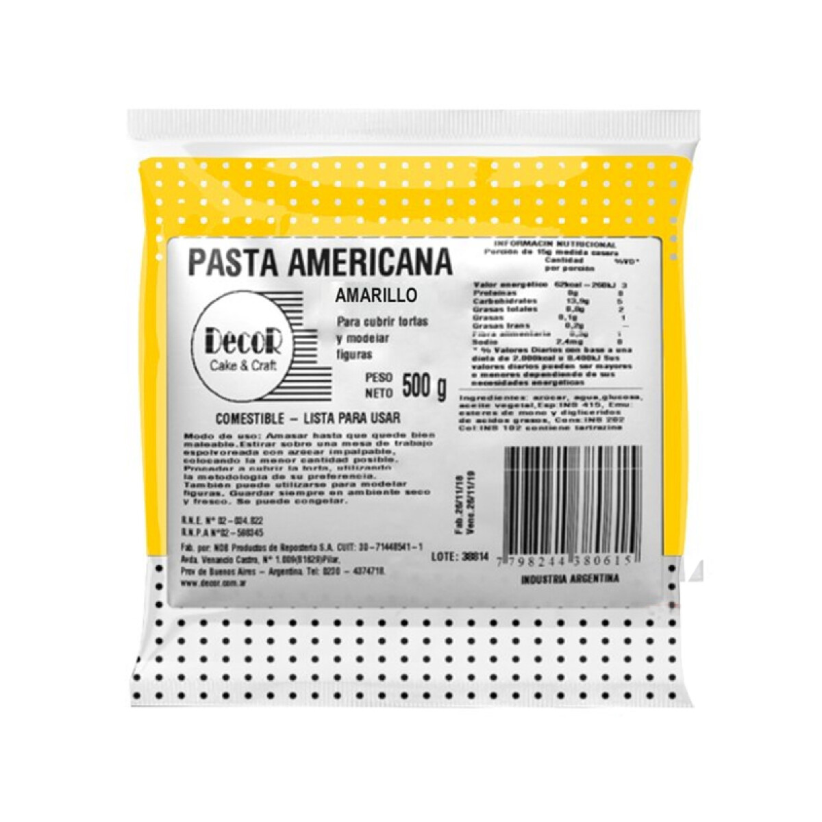 Pasta Americana Amarillo - 500 g 