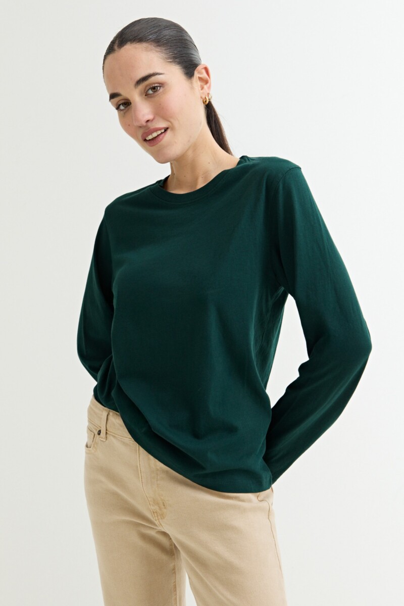 Remera manga larga básica - Verde 