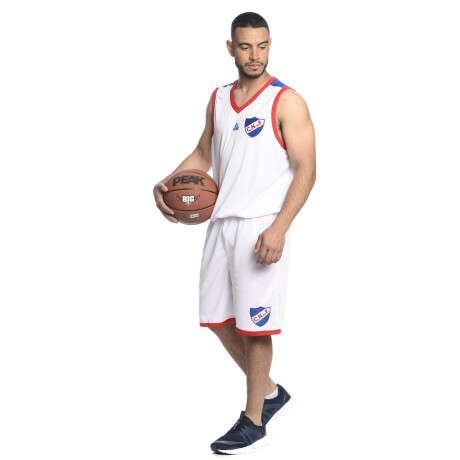 Camiseta Basketball 2021 Nacional Hombre Blanco, Azul Royal, Rojo