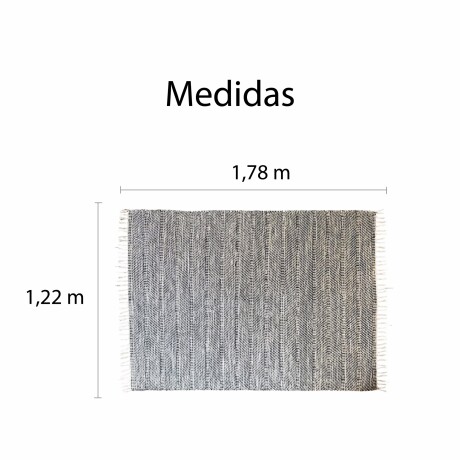 Alfombra Mediana Estilo Jaspeada Flecos Natural Y Navy Natural/navy
