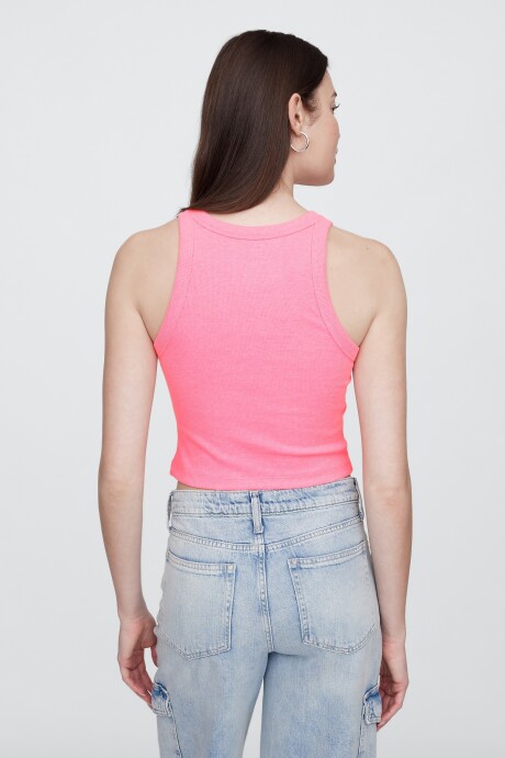 Musculosa Logo Gap Mujer Neon Pink Rose