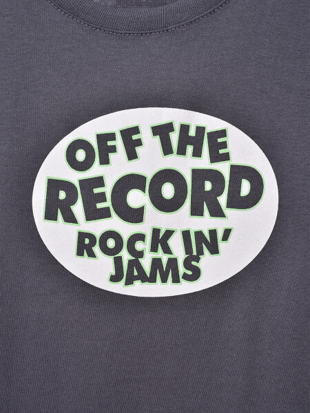 REMERA OVER FAST GRIS OSCURO