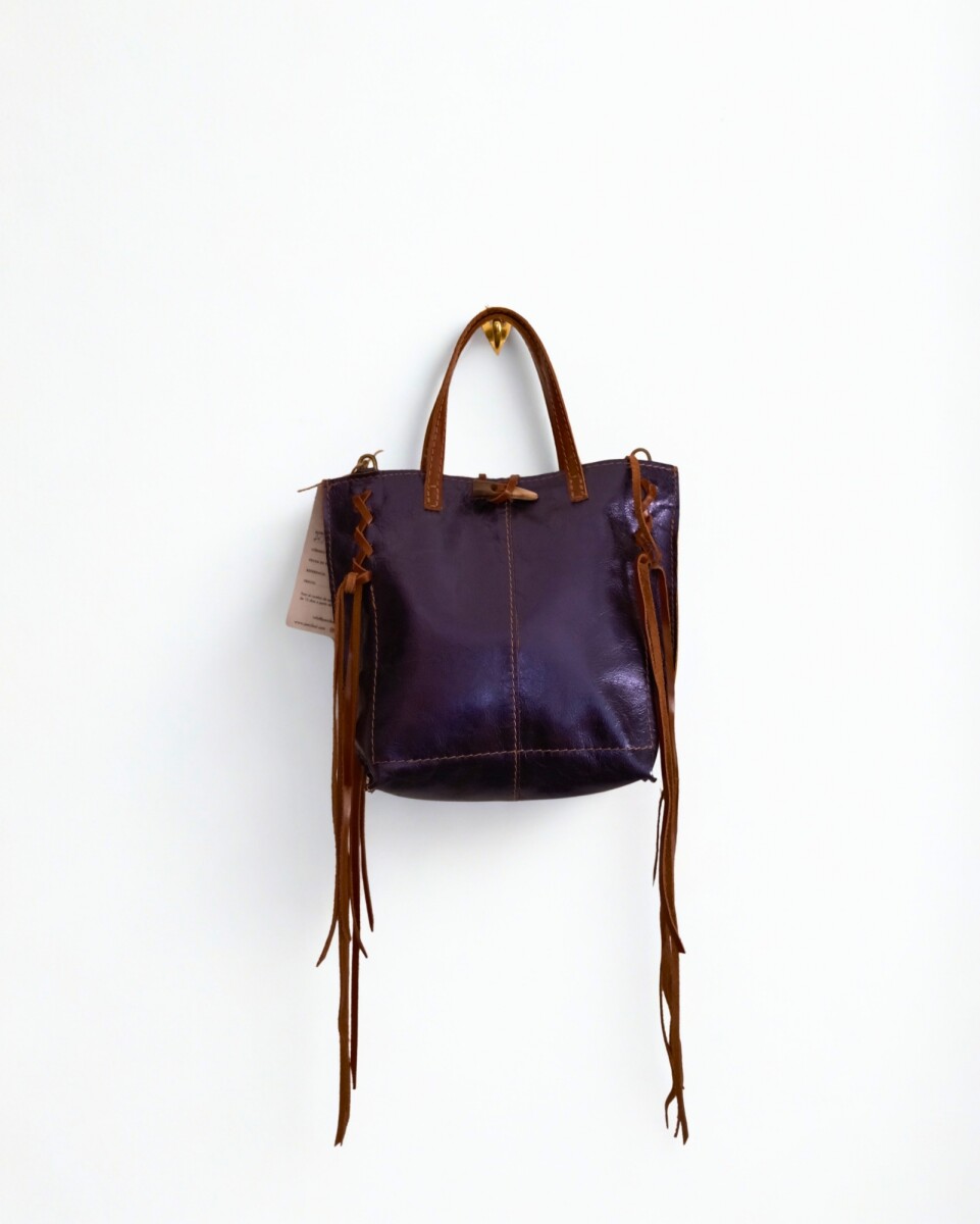 Cartera Mini Texas - Azul Metalizado 