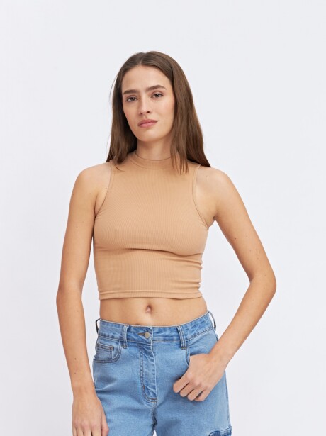 CROP TOP ALFONSINA TABACO