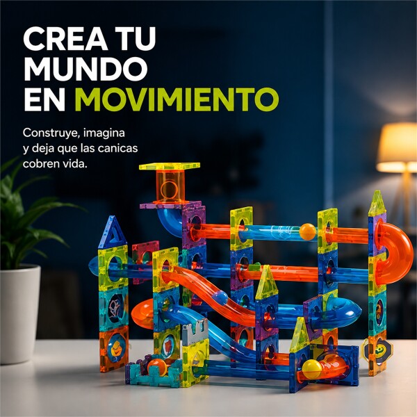Juego de Construcción Magnético 96 Piezas Azul 1