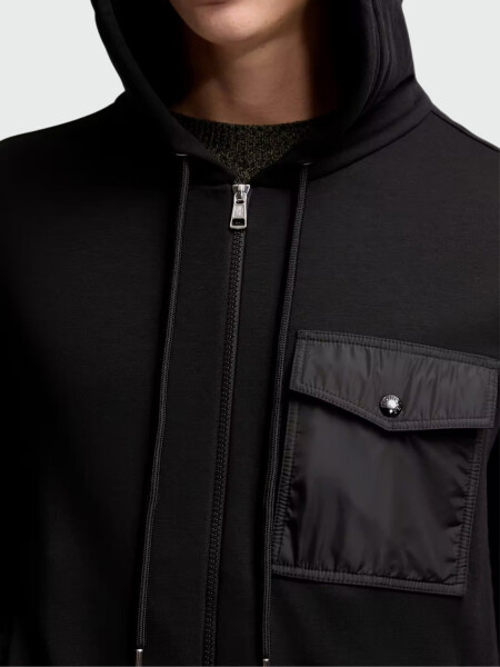MONCLER - Buzo Con Cierre Aperta Negro
