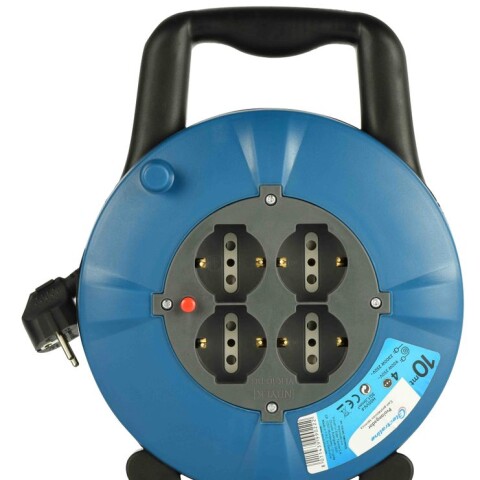 PROLONGADOR C/ENROLLADOR DE CABLE 10 MTS. PROLONGADOR C/ENROLLADOR DE CABLE 10 MTS.