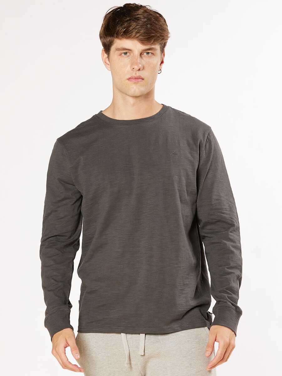 T-SHIRT M/L MARKW23 RUSTY - Gris Oscuro 