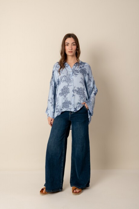 Camisa Bandana Blue