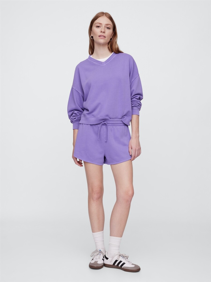 Short Sin Felpa Mujer - Purple Loganberry 