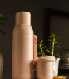 Kit Termo 1 Lt Con Base De Silicona + Mate Sicilia Rosado
