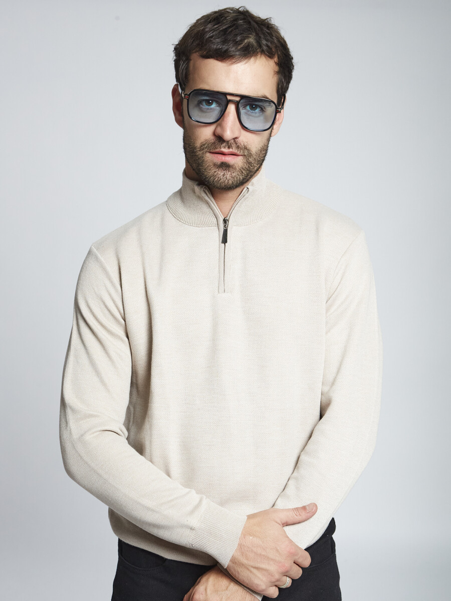 Remera melange - beige 