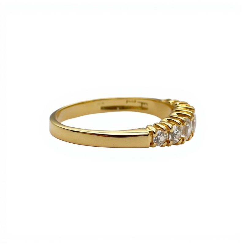 Anillo Sin Fin-Oro bajo-Piedra Zirconia-AN8053 conpiedra