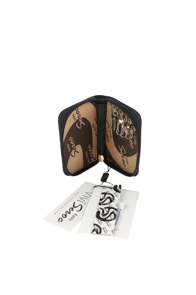 Pota llaves con cierre Marrón