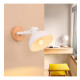 Lampara Aplique De Pared Nordico Metal Y Madera Moderno Blanco