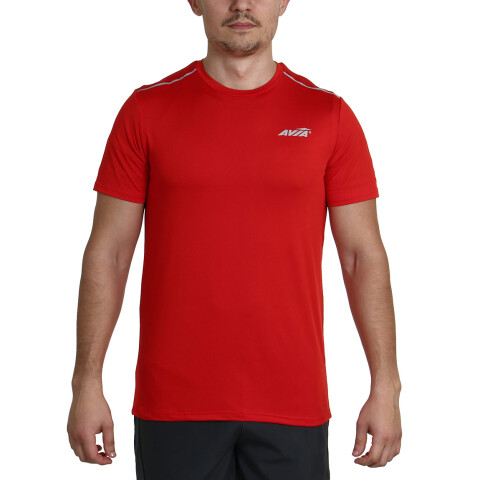Avia Remera Manga Corta Hombre - Rojo Rojo