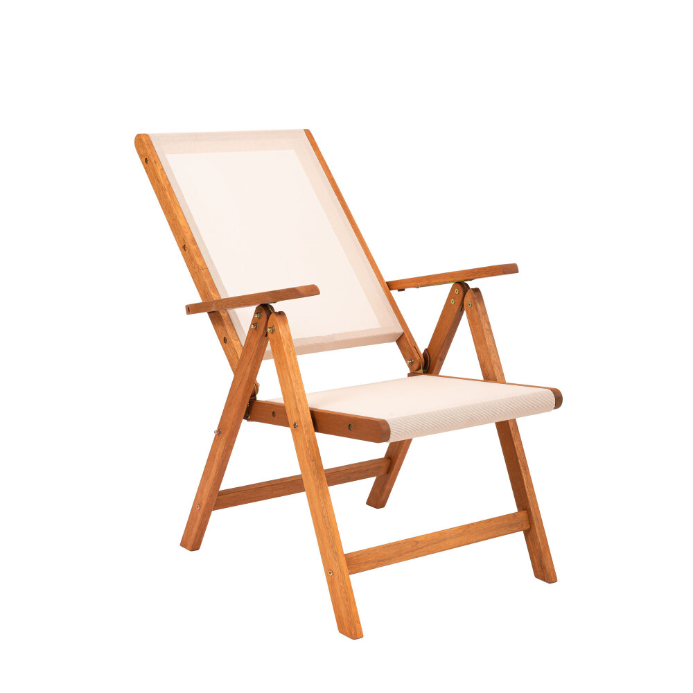 SILLA RECLINABLE MADERA NATURAL-BEIGE PLAYACAR