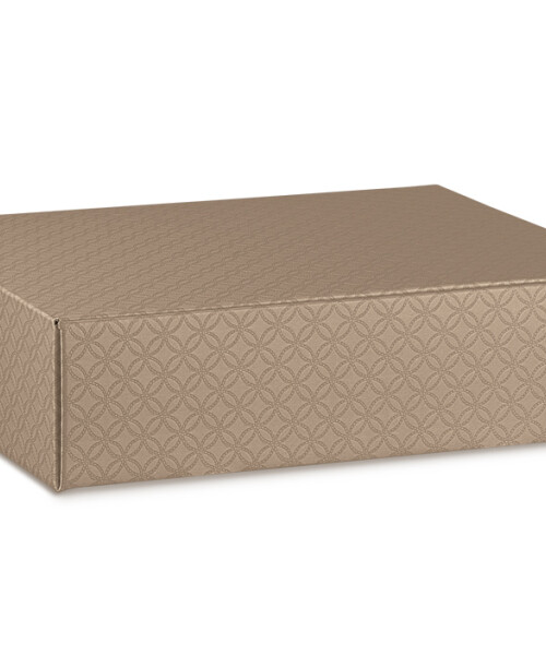 Caja rígida 3 botellas 34x28x9 - 37255 - MATELASSE CUOIO Caja rígida 3 botellas 34x28x9 - 37255 - MATELASSE CUOIO