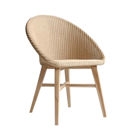 SILLA DE COMEDOR RATTAN-Y-MADERA NATURAL-BEIGE NAXOS