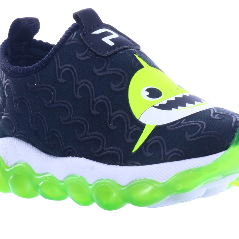 Championes de Niños Push FORES con estampa tiburon Negro