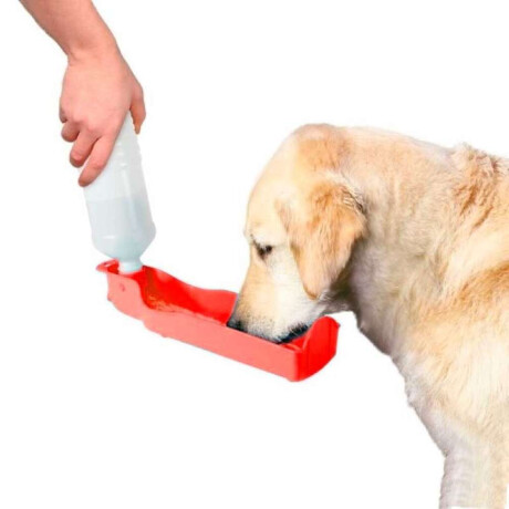 Bebedero Dispensador Portatl Para Mascotas Rojo