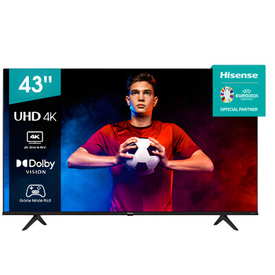 TELEVISOR HISENSE 43" LED UHD 4K,FLAT SMART, 3840X2160 001