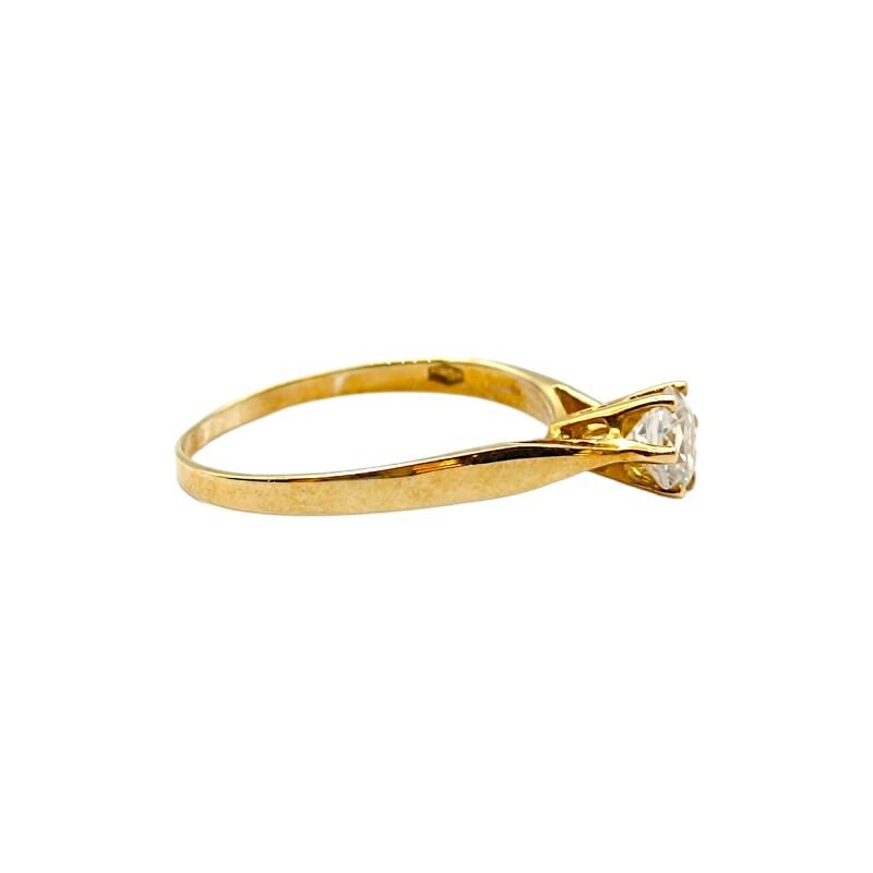 Anillo Solitario-Oro bajo-Piedra Zirconia-AN8095 conpiedra