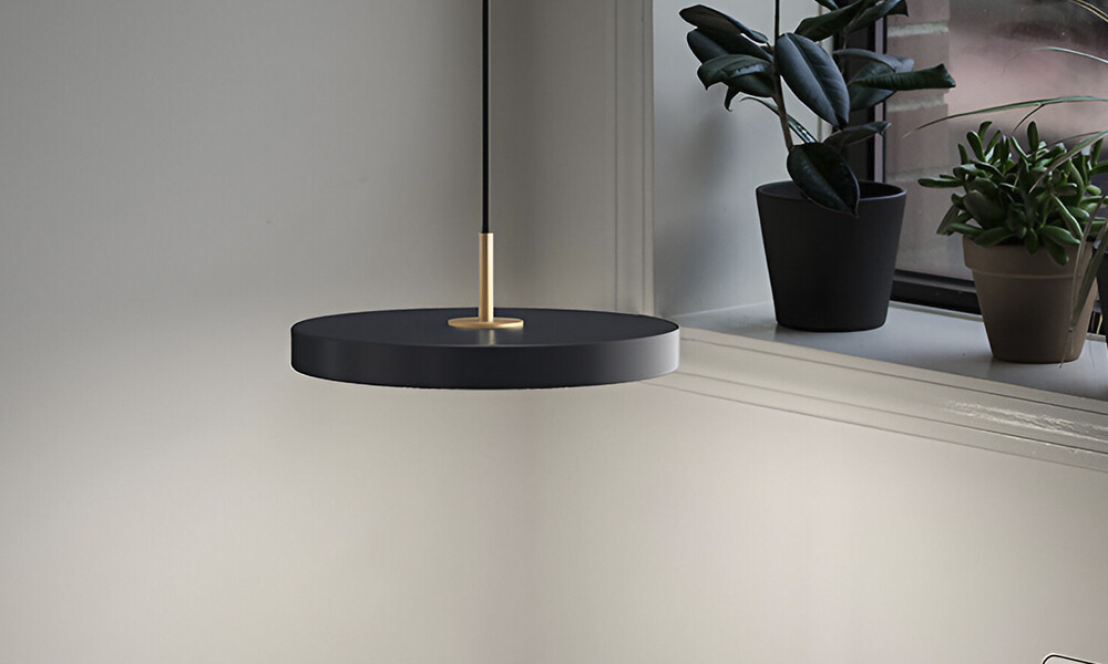 Luminaria minimalista colgante SAPI P30D NEGRA Luminaria Minimalista Colgante Sapi P30d Negra