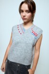 Chaleco detalles gris