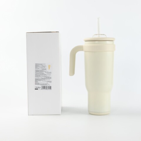 VASO TÉRMICO DE GRAN CAPACIDAD SERIE MACARON CON ASA (1200 ML/BEIGE) VASO TÉRMICO DE GRAN CAPACIDAD SERIE MACARON CON ASA (1200 ML/BEIGE)