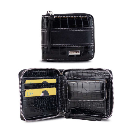 Billetera Candela Croco Negro