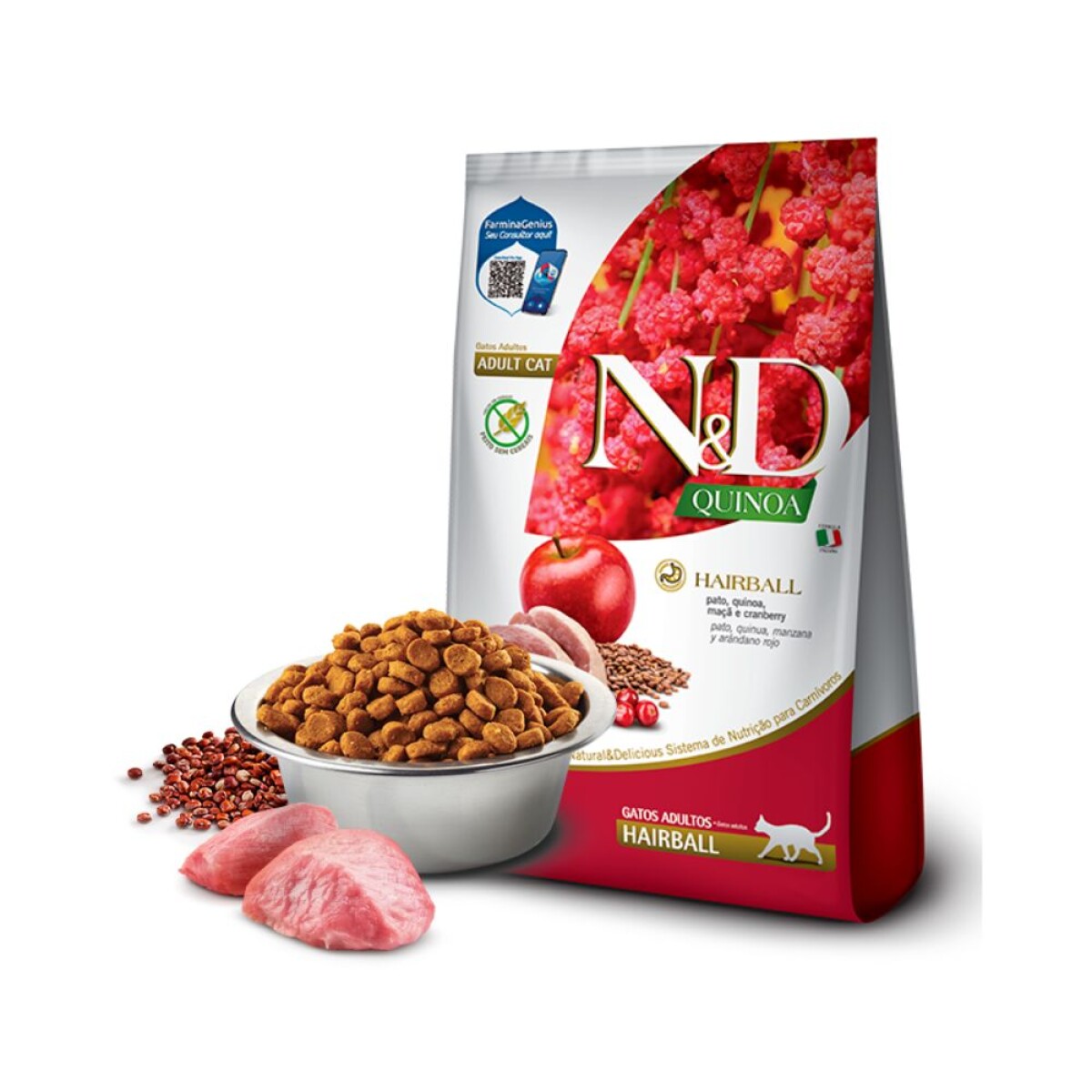 N&D Quinoa Feline Hairball Pato 1,5 Kg 