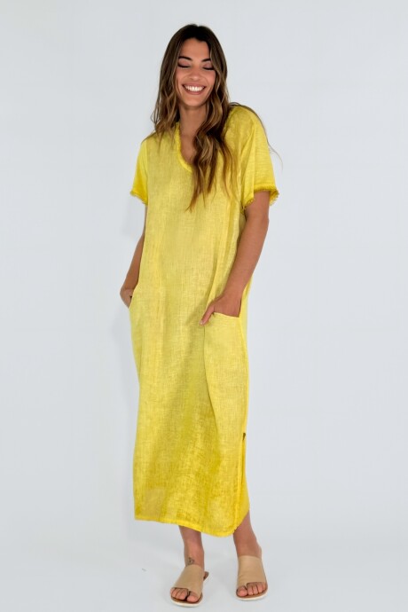 VESTIDO MARTINICA LARGO Amarillo