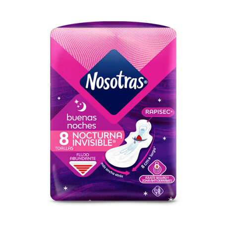 Toallitas Femeninas Nosotras Natural Buenas Noches Rapisec 8 Unidades Toallitas Femeninas Nosotras Natural Buenas Noches Rapisec 8 Unidades