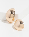 Aros Colgantes Cortos Metal Aros Cortos Chunky - Dorado