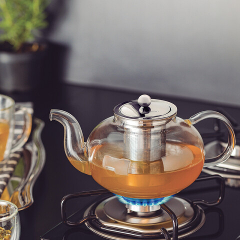 KIT para té - tetera con infusor 1LT + 2 tazas -TRAMONTINA TF9000