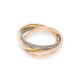 Anillo triple alianza en 3 tonos de oro 18k una de ellas con brillantes Anillo triple alianza en 3 tonos de oro 18k una de ellas con brillantes