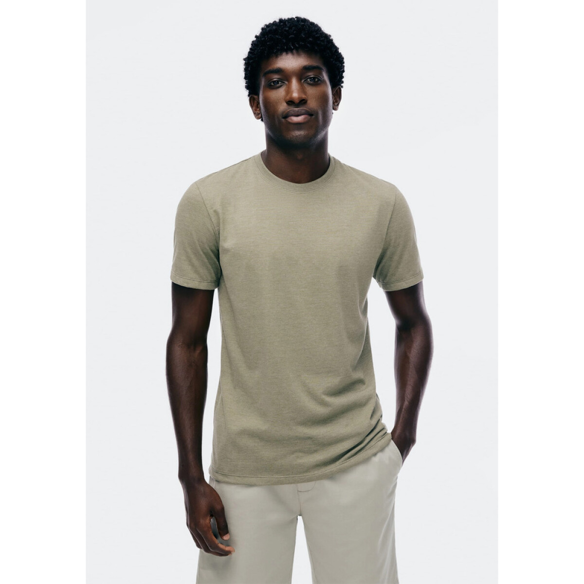 CAMISETA MM MASC - VERDE MESCLA 