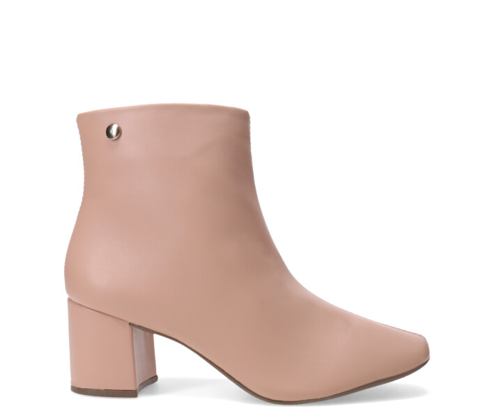 Bota HOLY con taco mediano Nude