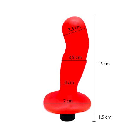 Masajeador Prostático Con Vibrador USB Rojo