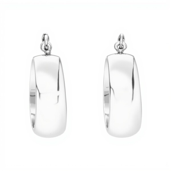 Caravanas Aros anchos- Plata 925 - Sin piedra - CA4120 sinpiedra