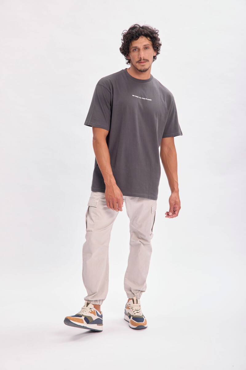 Pantalón cargo jogger - Gris Claro 