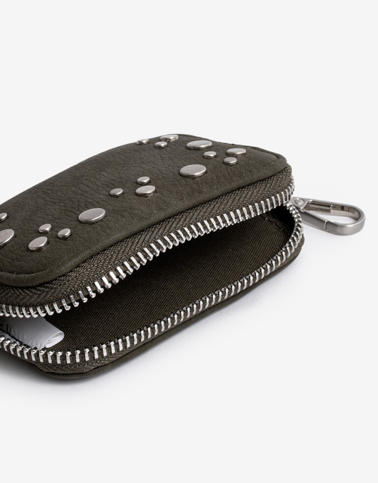 Monederos Monedero Con Tachas - Verde Claro