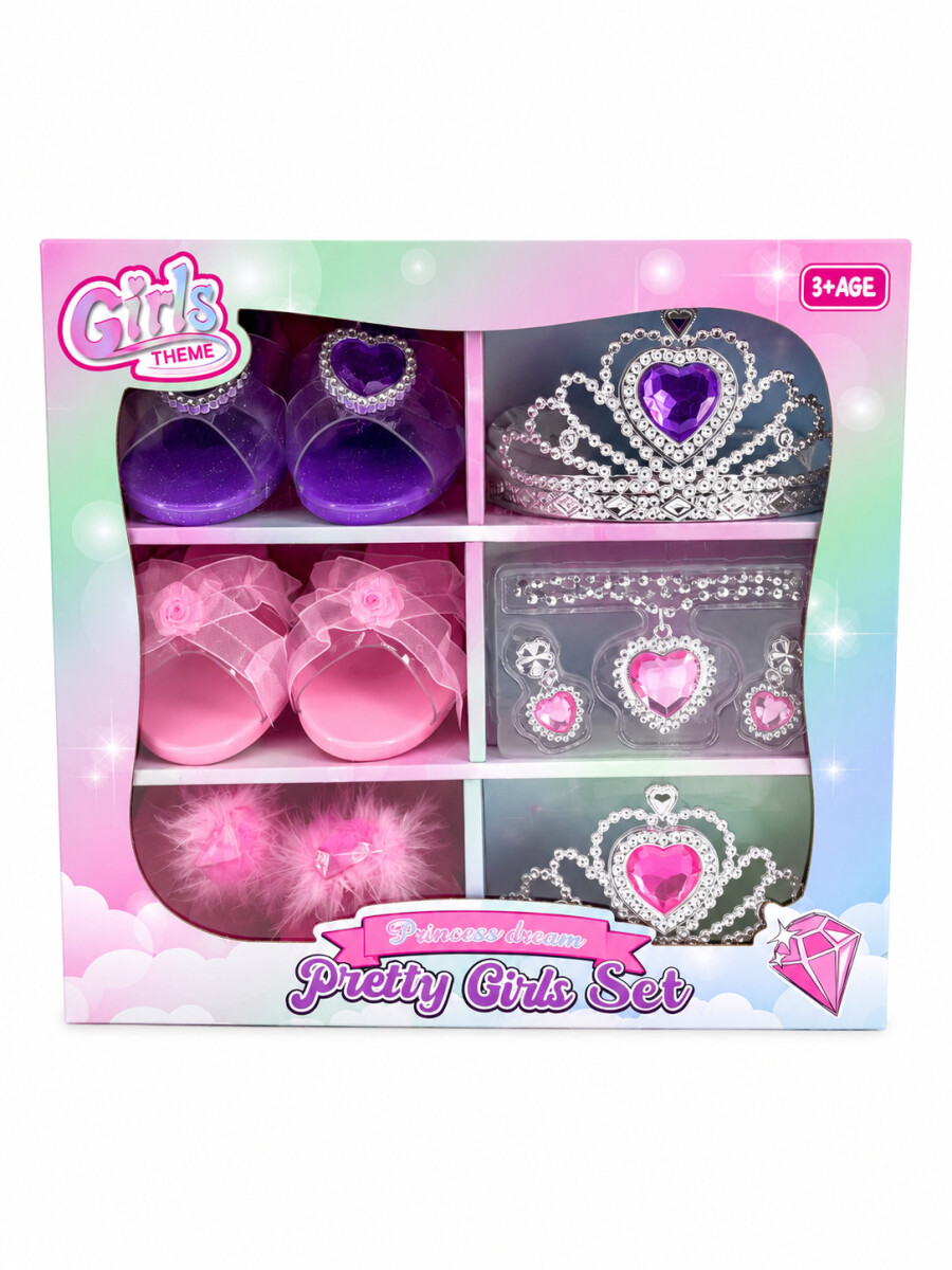 CONJUNTO DE PRINCESA - ROSADO 