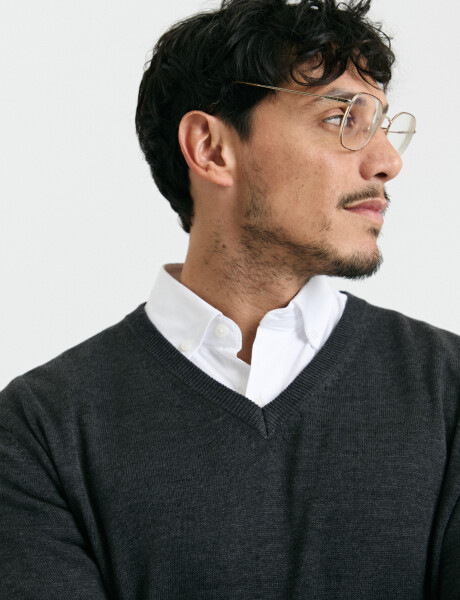 470985 SWEATER HARRINGTON LABEL Gris Oscuro